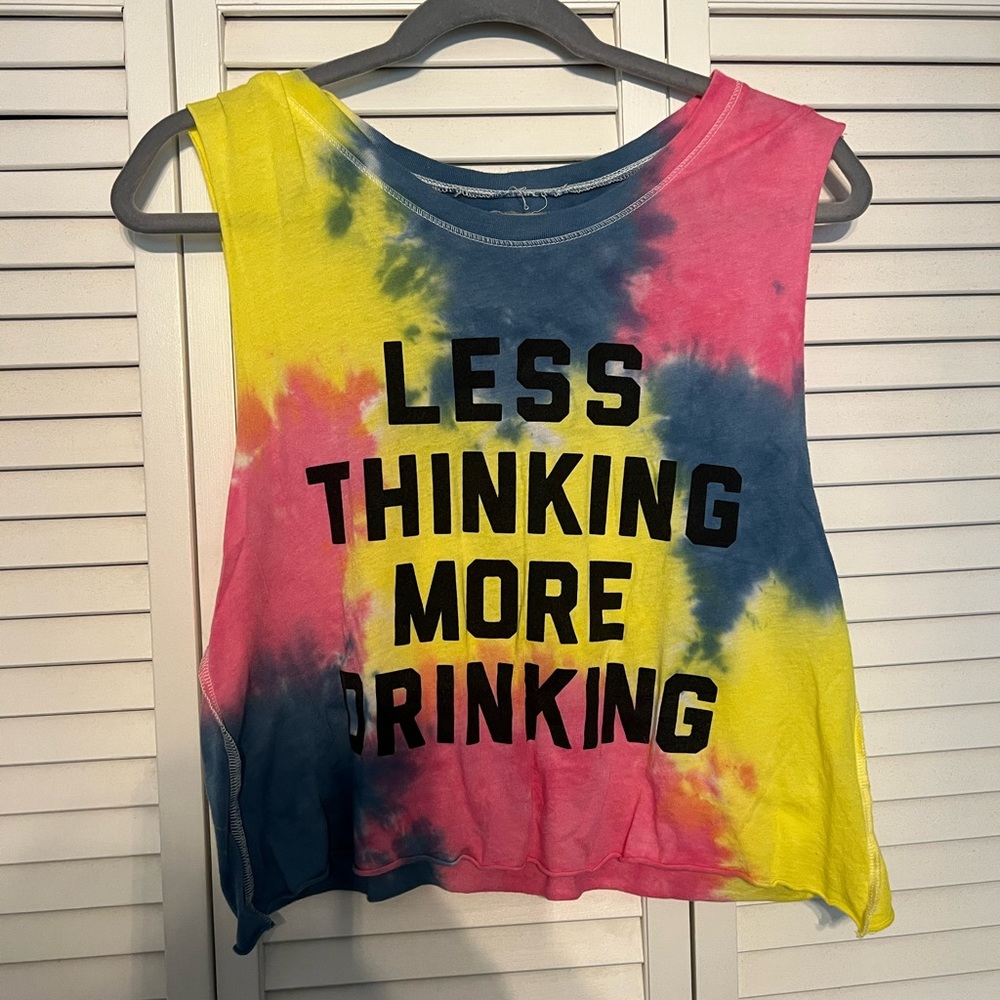 Less Thinking More Drinking Tank Top